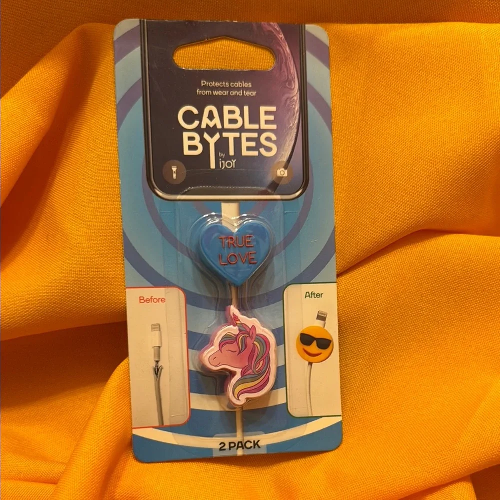 Cable Bytes by Unicorn Cable Protector - Pink and Blue